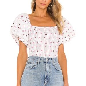 LoveShackFancy Lanya Top in Pink Tuscany